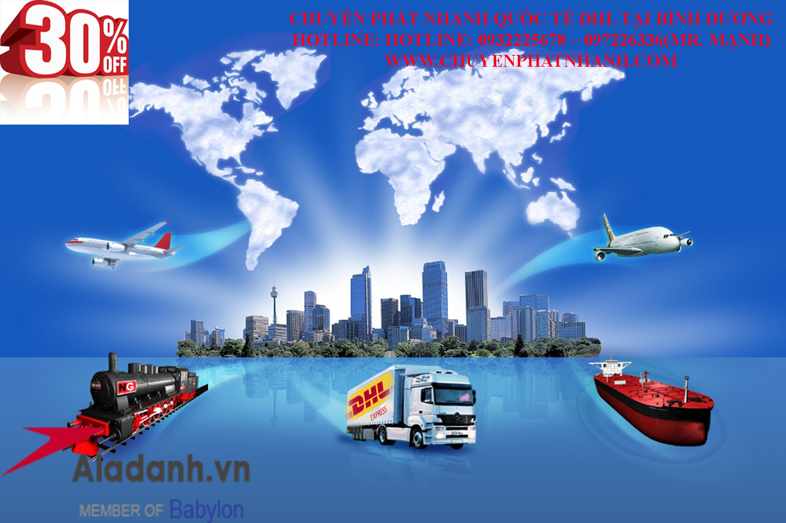 chuyển phát nhanh quốc tế DHL tại Bình dương